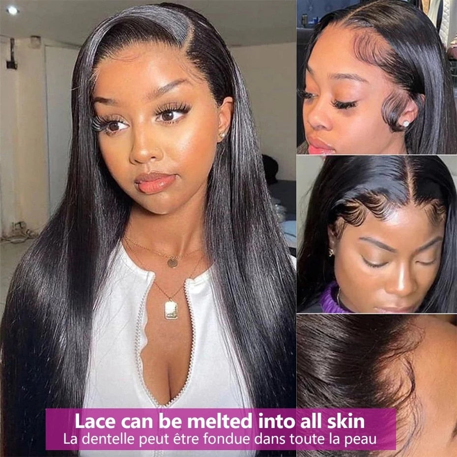 Rebecca 13x4 HD Lace Frontal Straight Hair Clearance Wig Transparen Lace Front Human Hair Wig Women's Natural Wig With BabyHair
