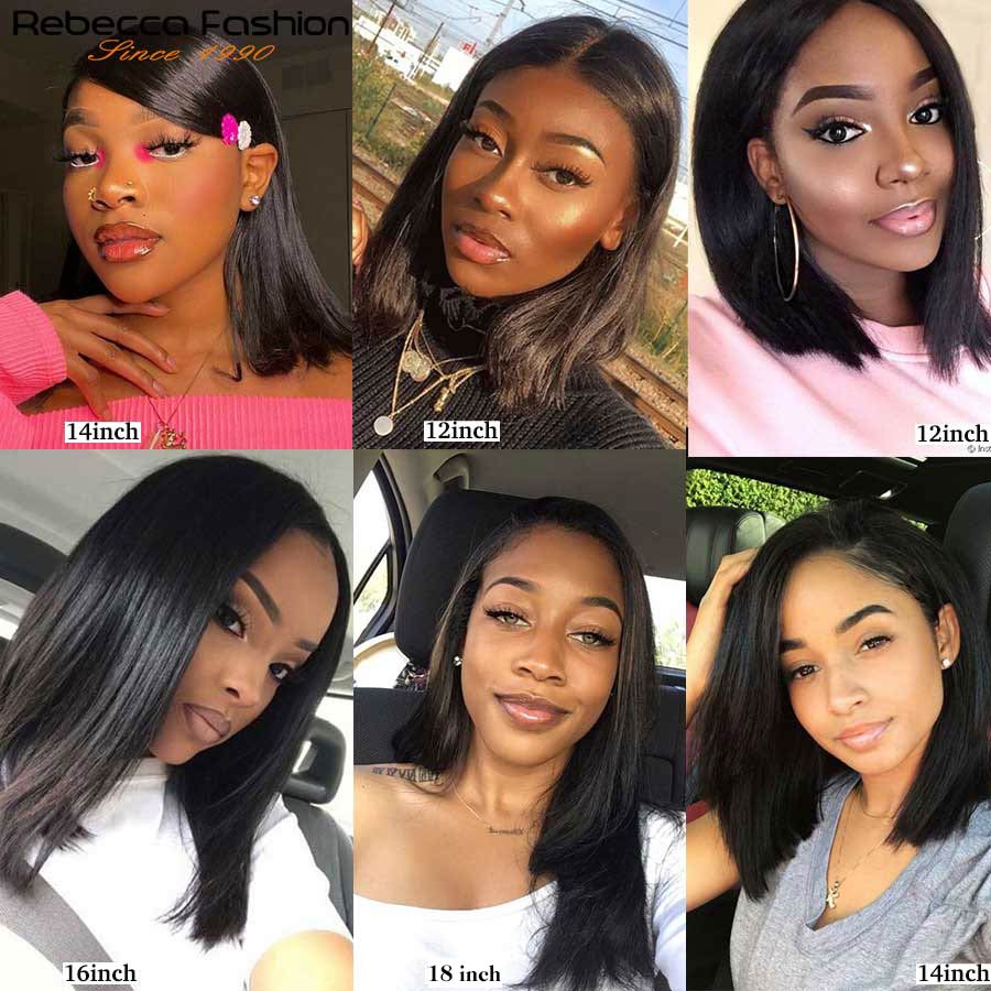 Rebecca 13x4 HD Lace Frontal Straight Hair Clearance Wig Transparen Lace Front Human Hair Wig Women's Natural Wig With BabyHair