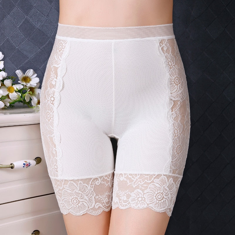 Seamless Underwear Shorts Women Soft Cotton Safety Short Pants Female Sexy Lace Black Boxers Women Plus Size Boyshort Panties