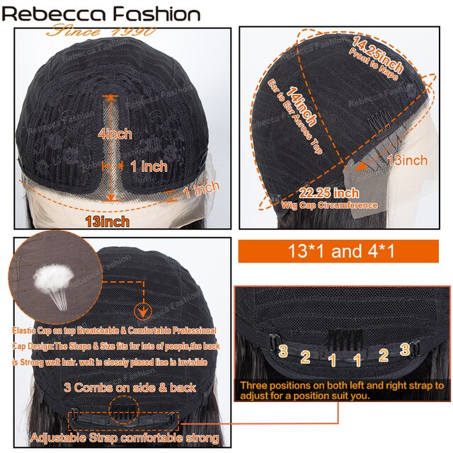 Rebecca 13x4 HD Lace Frontal Straight Hair Clearance Wig Transparen Lace Front Human Hair Wig Women's Natural Wig With BabyHair
