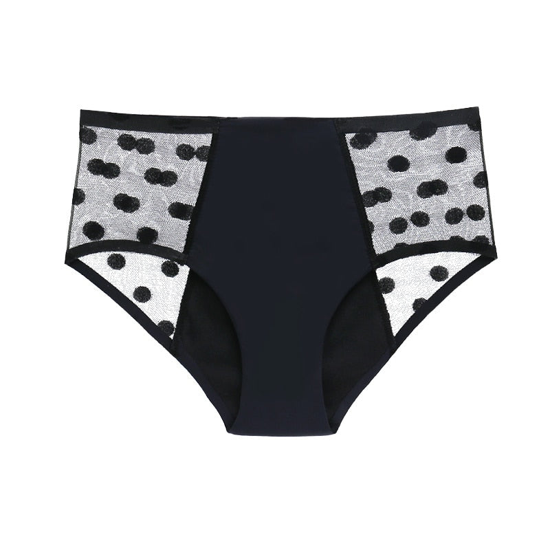 Fast Absorption Underwear Menstrual Panties Period 4 Layer Leak Proof Sexy Mesh Women's Pants Incontinence Briefs Plus Size