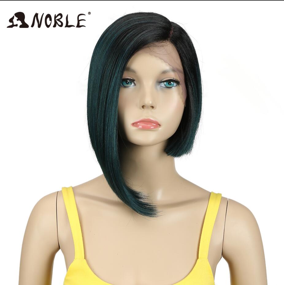 Noble Wigs For Women Synthetic Lace Wig Straight Short Wig 12" Ombre Blonde Wig Synthetic Lace Wig Cosplay Blonde Lace Wig