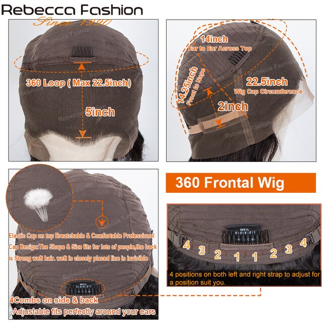 Rebecca 13x4 HD Lace Frontal Straight Hair Clearance Wig Transparen Lace Front Human Hair Wig Women's Natural Wig With BabyHair