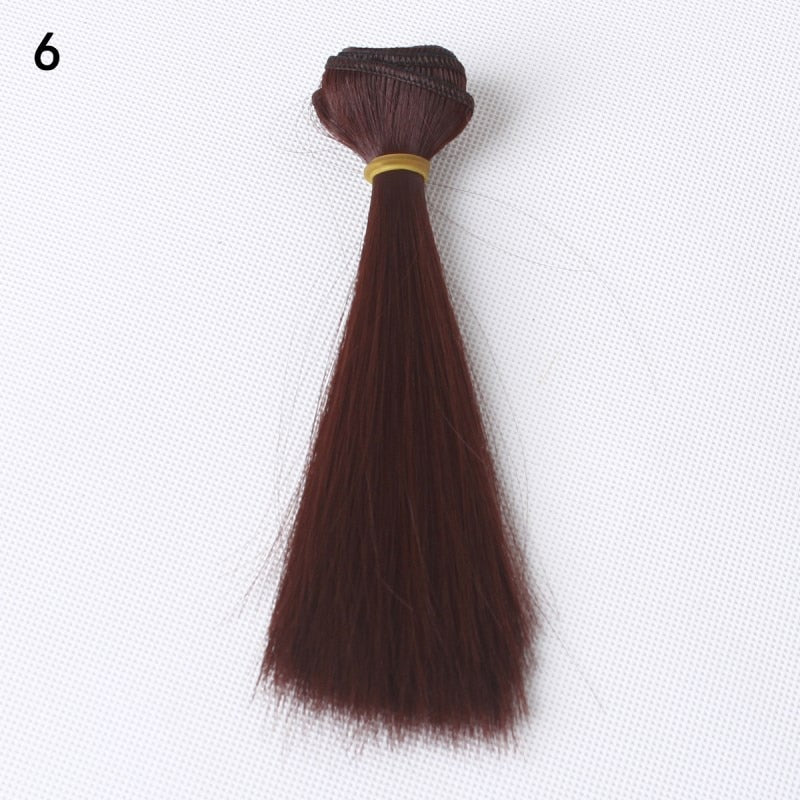 Adollya BJD Hair For Dolls DIY Doll Accessories Wigs Straight Hair High-Temperature Toys For Girls 15*100cm Tress For Dolls Hair