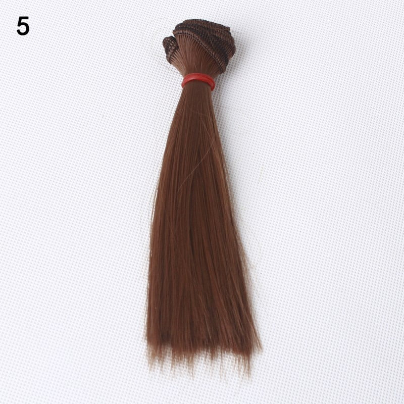 Adollya BJD Hair For Dolls DIY Doll Accessories Wigs Straight Hair High-Temperature Toys For Girls 15*100cm Tress For Dolls Hair