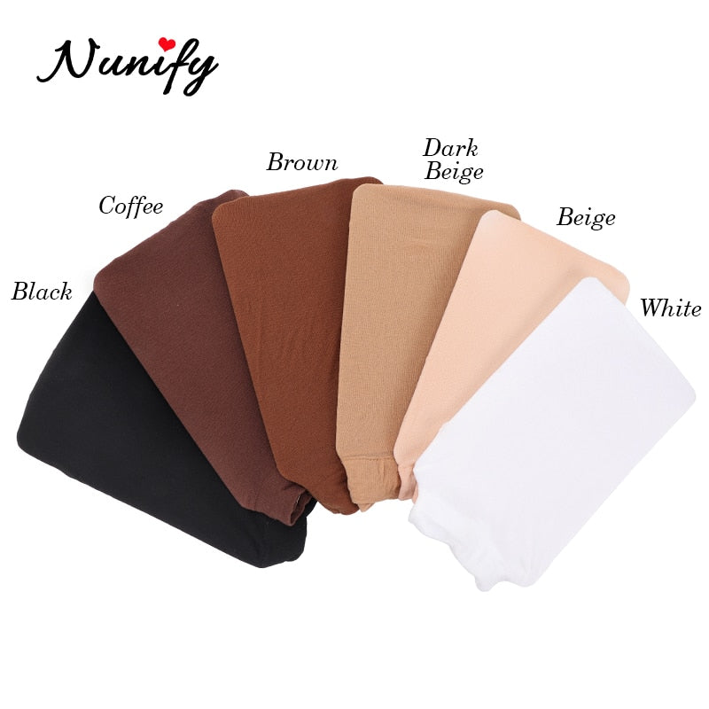 Nunify Nude Mesh Net Wig Caps With Closed End For Wigs 2Pcs/Pack Free Size Stocking Cap Red Coffee Black Begie Brown 6 Colors