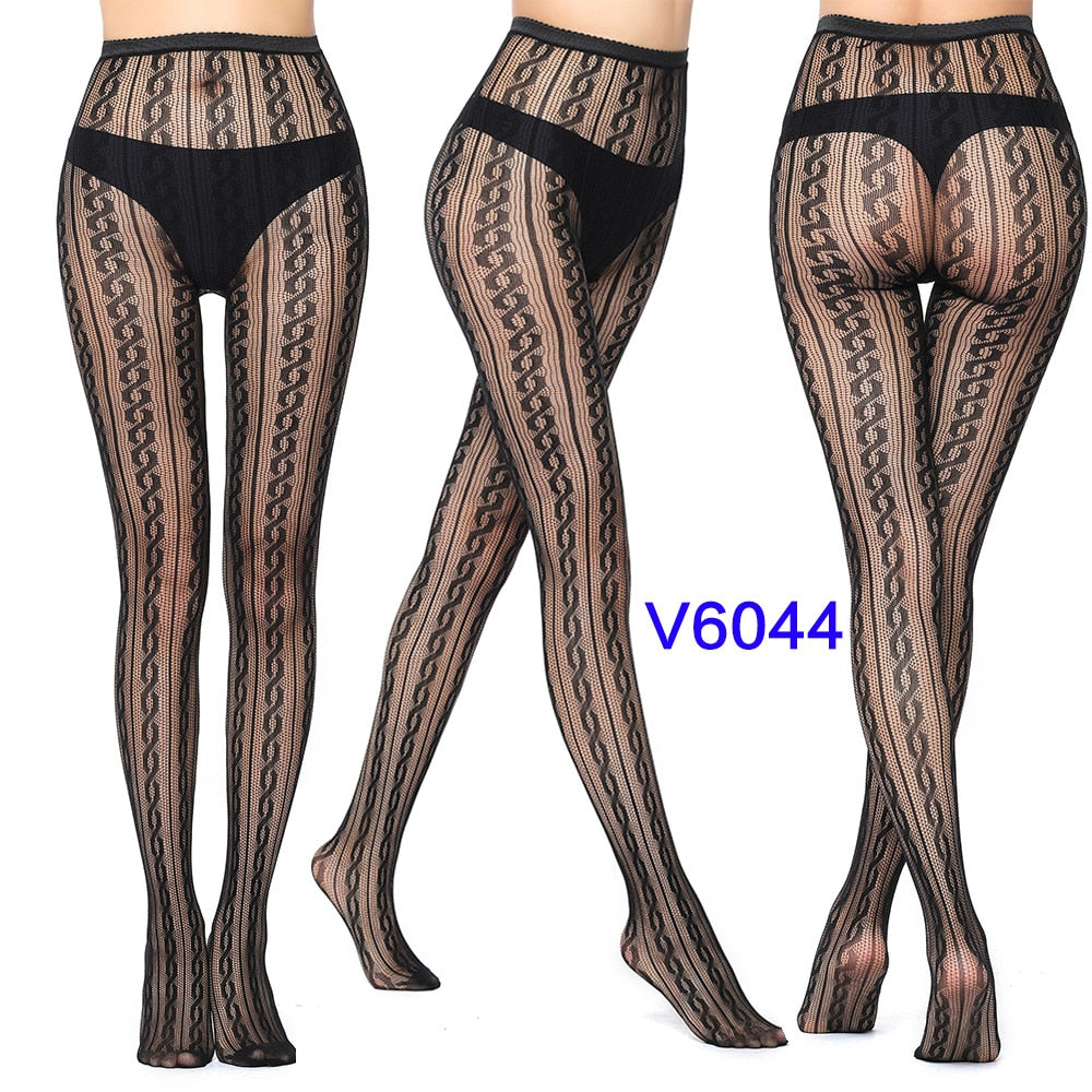 New Arrival Black Plaid Women Pantyhose Sexy Solid Large Mesh Tight Pattern For Girls Fishnet Stockings Plus Size