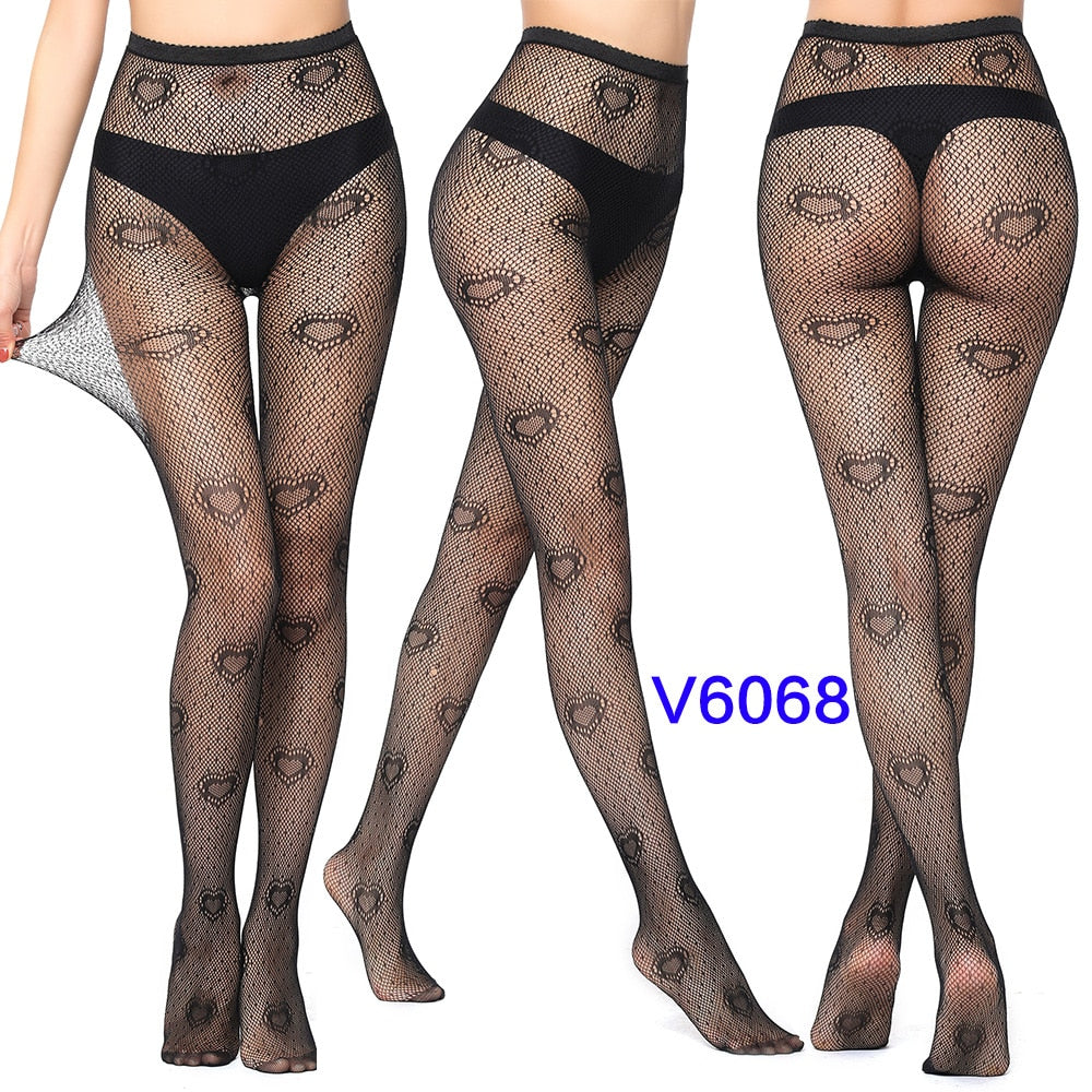 New Arrival Black Plaid Women Pantyhose Sexy Solid Large Mesh Tight Pattern For Girls Fishnet Stockings Plus Size