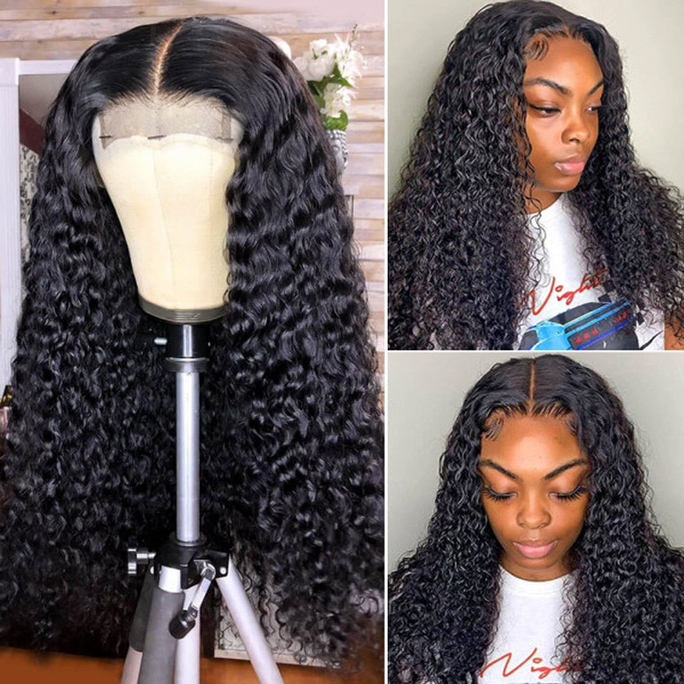 long hair wig kinky curly human hair wig Brazilian 28 30 inch lace front human hair wigs for women lace closure wig frontal wig