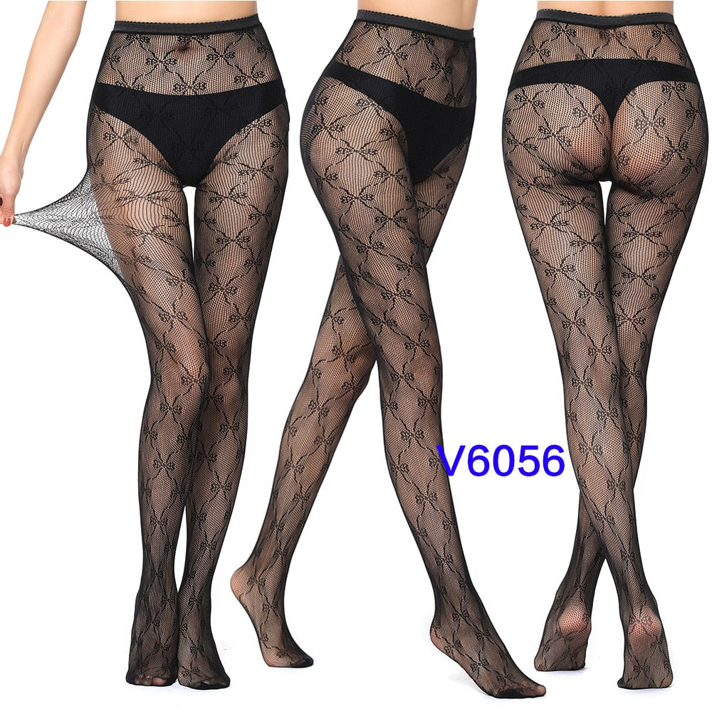 New Arrival Black Plaid Women Pantyhose Sexy Solid Large Mesh Tight Pattern For Girls Fishnet Stockings Plus Size