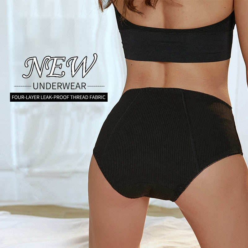 Menstrual Panties Sanitary napkin-free Panties 4 Layers Bamboo Panties Women Sexy Physiological Underwear Period Plus Size