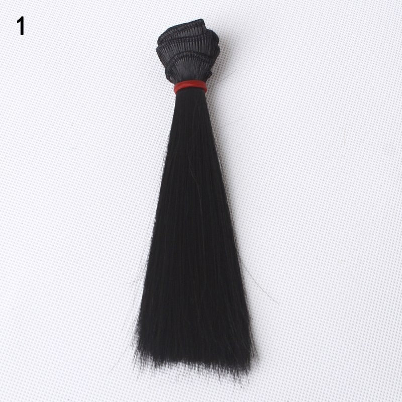 Adollya BJD Hair For Dolls DIY Doll Accessories Wigs Straight Hair High-Temperature Toys For Girls 15*100cm Tress For Dolls Hair