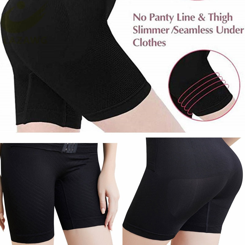 LAZAWG Butt Lifter Body Shaper Panties Firm Belly Tummy Control Shapewear Thigh Slimmer Girdle Shorts with Hook Waist Trainer