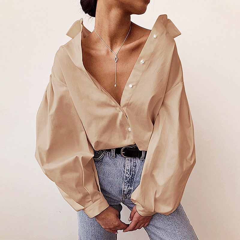 Ladies Shirts Spring  Women&#39;s Elegant Blouse 2020 Autumn Long Sleeve TopsSexy V Neck Office Ruffles Plus Size Female Blouses Top