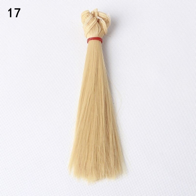 Adollya BJD Hair For Dolls DIY Doll Accessories Wigs Straight Hair High-Temperature Toys For Girls 15*100cm Tress For Dolls Hair