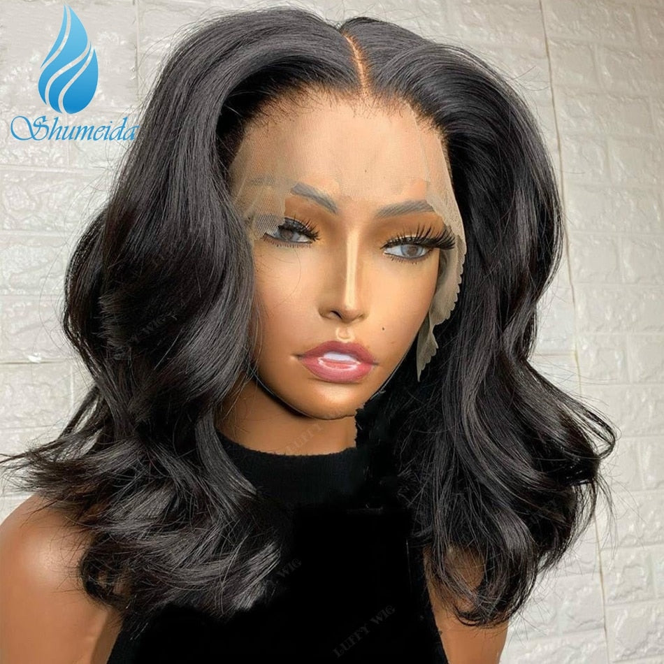 HighLight Color 13*1*6 Lace Front Human Hair Wigs Cheap Brazilian Remy Hair Short BoB Glueless Lace Wig with Baby Hair