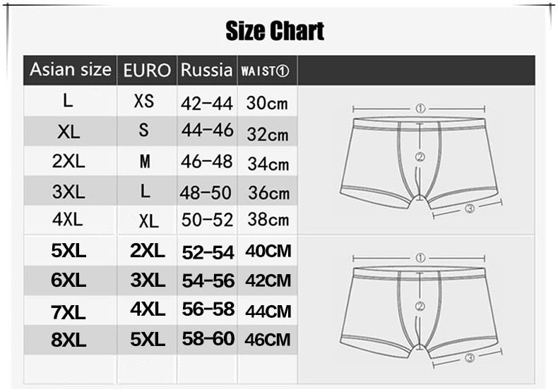 8XL Plus Banboo Fiber Men Underwear Male boxer  Solid Panties Shorts Men&#39;s  Underpants Breathable Intimate Man boxers 4pcs