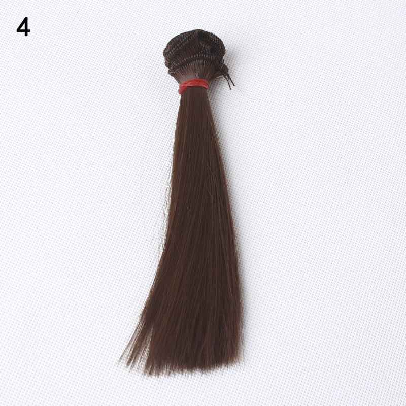 Adollya BJD Hair For Dolls DIY Doll Accessories Wigs Straight Hair High-Temperature Toys For Girls 15*100cm Tress For Dolls Hair