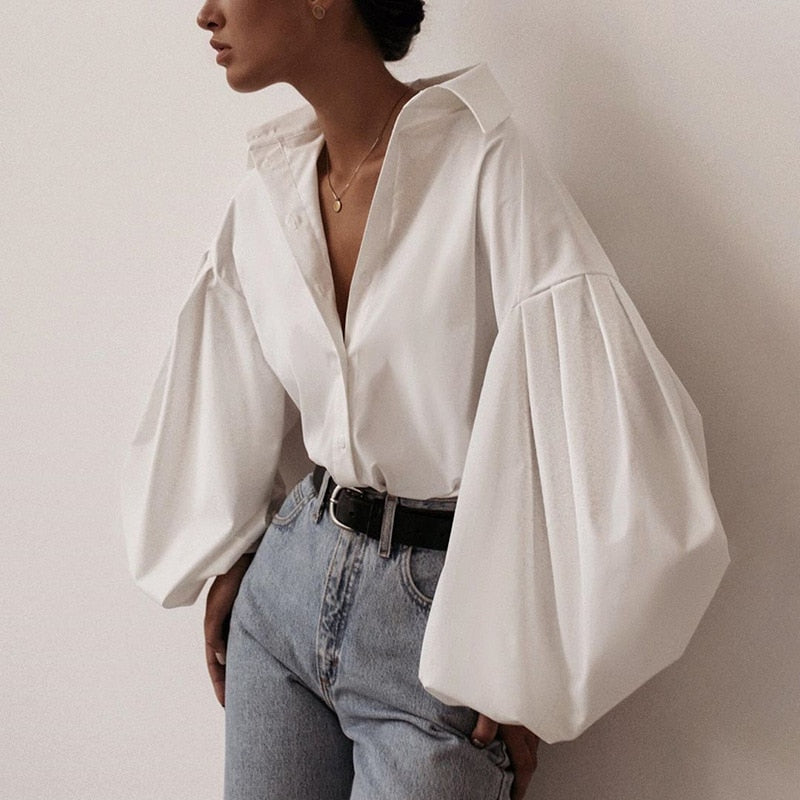 Ladies Shirts Spring  Women&#39;s Elegant Blouse 2020 Autumn Long Sleeve TopsSexy V Neck Office Ruffles Plus Size Female Blouses Top