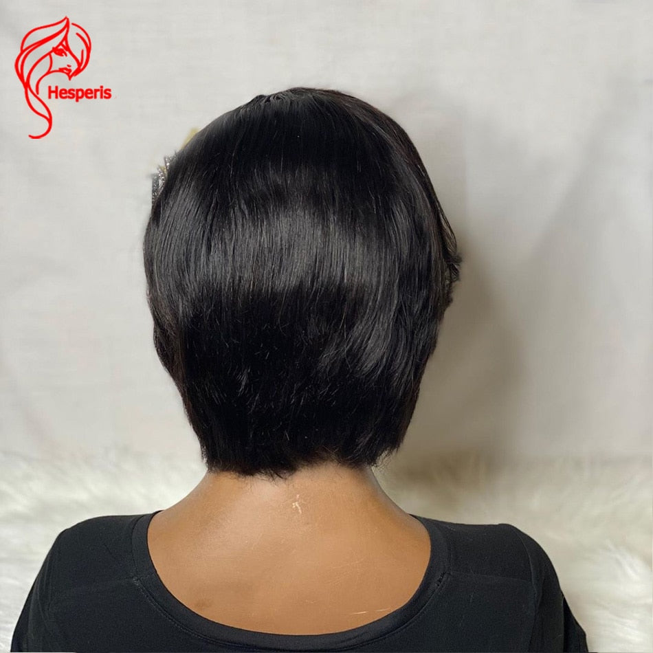 Hesperis Bob Silk Base Lace Front Wigs Pre Plucked Brazilian Remy Pixie Cut Lace Front Human Hair Wigs Short Bob Human Hair Wigs