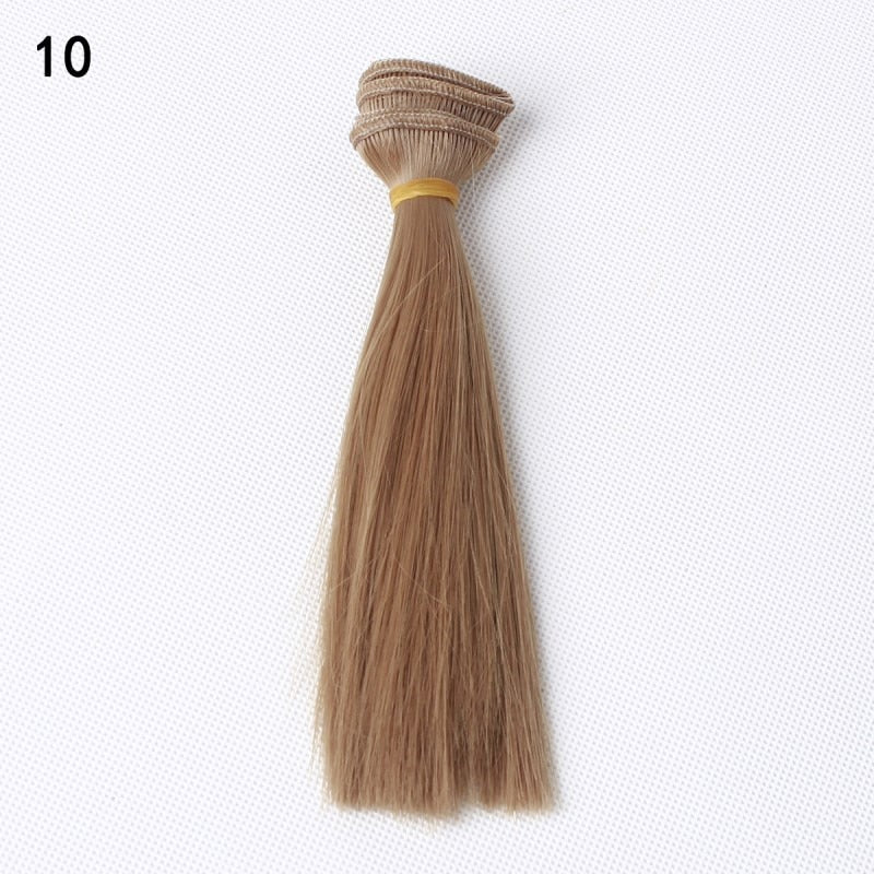 Adollya BJD Hair For Dolls DIY Doll Accessories Wigs Straight Hair High-Temperature Toys For Girls 15*100cm Tress For Dolls Hair