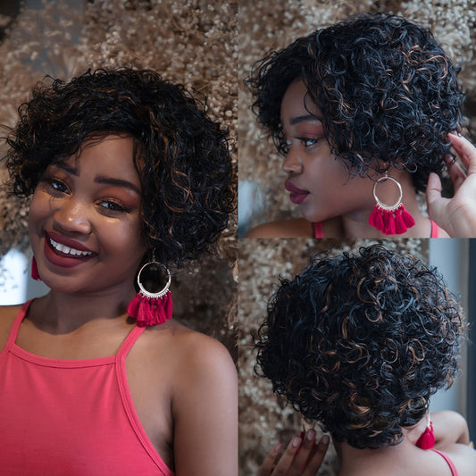 Pixie Cut Bob Wigs Human Hair Wigs Jerry Curly Wig Short Afro Wig Curly Human Hair Wig Short Bob Wig