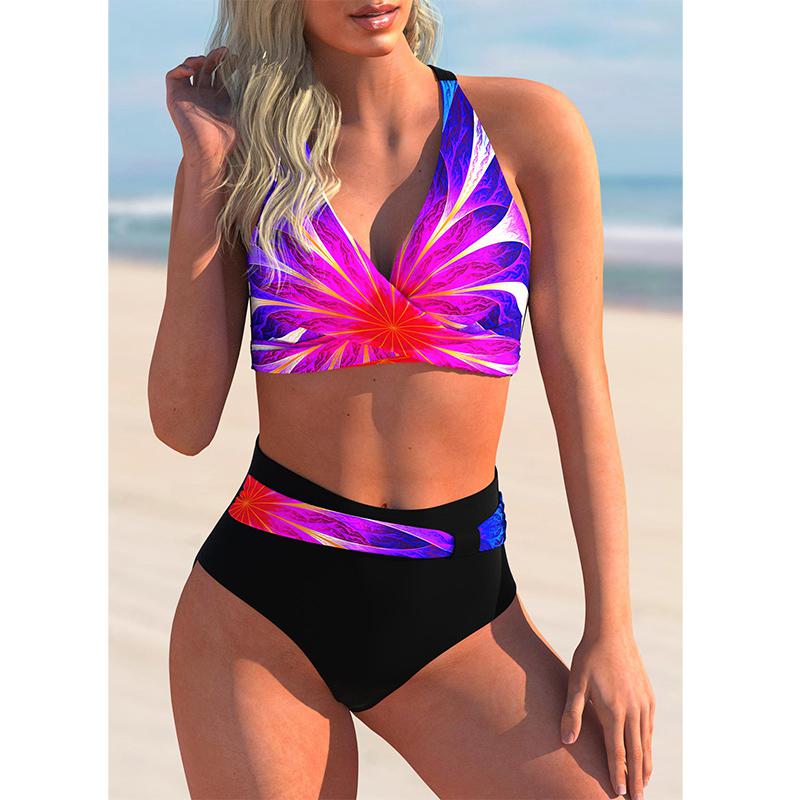 2022 New High Waist Bikini Sexy Swimsuit Women Push Up Bathing Suit Bikini Set Plus Size Swimwear Women Beach Swimming Suit