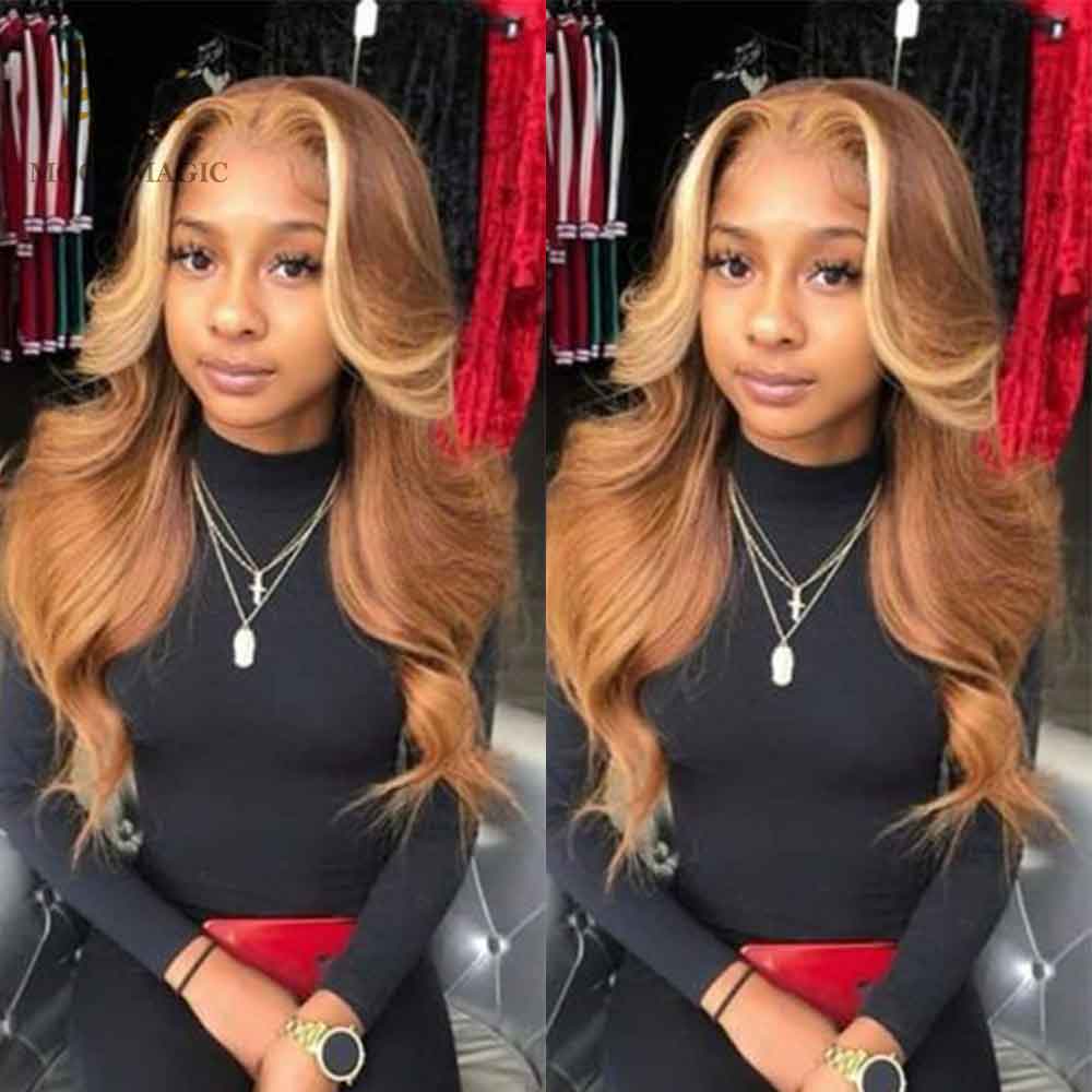 Honey Blonde Lace Front Wigs 360 Lace Frontal Wig Pre Plucked Full Lace Human Hair Wigs Colored Lace Front Human Hair Wigs Women