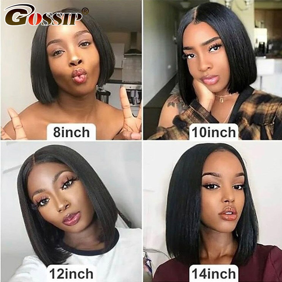 Highlight Wig Human Hair Straight 4x4 Highlight Bob Wig Short Bob Closure Wig Lace Front Wig Human Hair Wigs For Women Remy