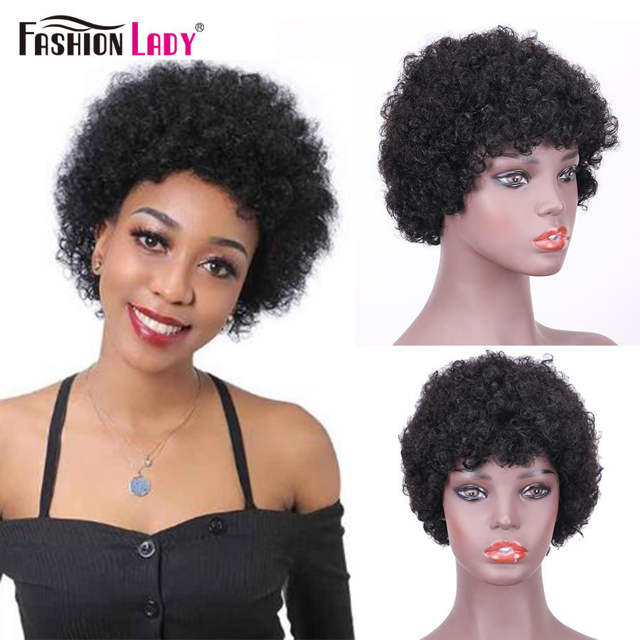 Short Pixie Cut Wig Human Hair Wigs For Black Women Fashion Lady Brazilian Straight Remy Glueless Machine Made Short Hair Wigs