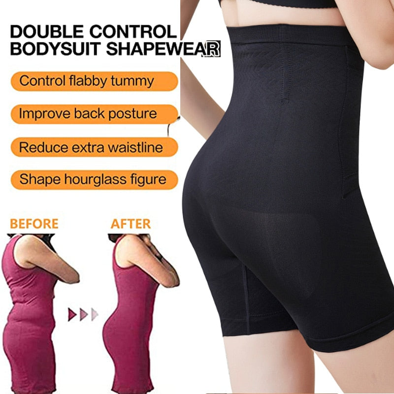 LAZAWG Butt Lifter Body Shaper Panties Firm Belly Tummy Control Shapewear Thigh Slimmer Girdle Shorts with Hook Waist Trainer