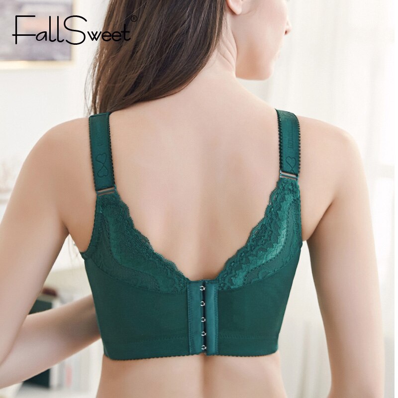 FallSweet Plus Size Bras for Women Sexy Lace Brassiere Push Up Underwire Lingerie