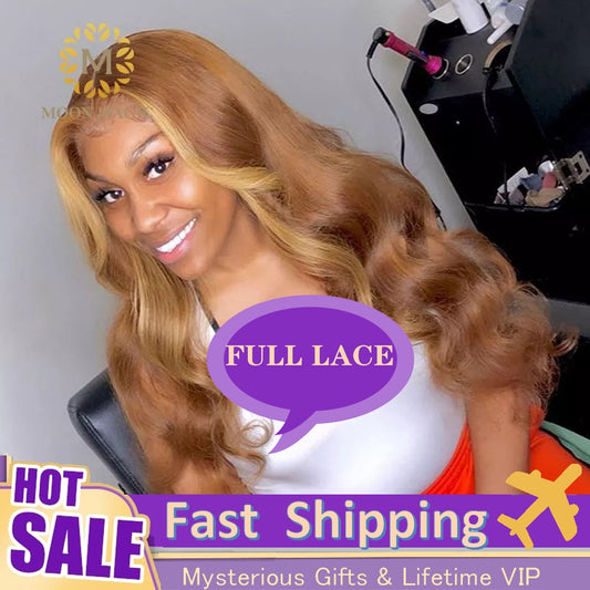 Honey Blonde Lace Front Wigs 360 Lace Frontal Wig Pre Plucked Full Lace Human Hair Wigs Colored Lace Front Human Hair Wigs Women