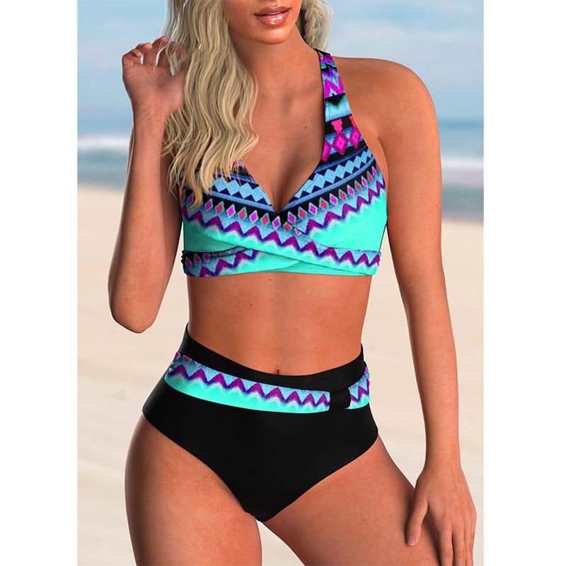 2022 New High Waist Bikini Sexy Swimsuit Women Push Up Bathing Suit Bikini Set Plus Size Swimwear Women Beach Swimming Suit