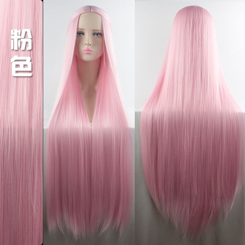 HSIU 100cm Long Wigs high temperature fiber Synthetic Wigs Cosplay Wigs Party Wigs 20 color Long hair Give away brand wig net