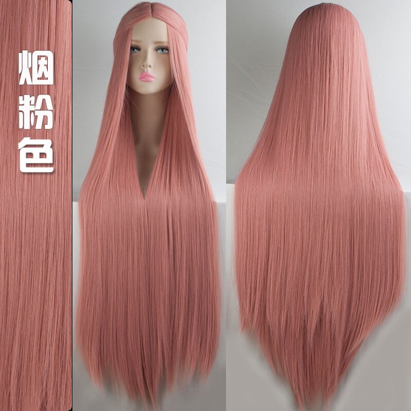 HSIU 100cm Long Wigs high temperature fiber Synthetic Wigs Cosplay Wigs Party Wigs 20 color Long hair Give away brand wig net