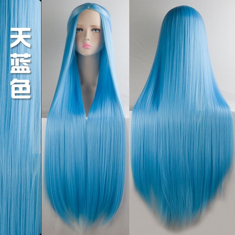 HSIU 100cm Long Wigs high temperature fiber Synthetic Wigs Cosplay Wigs Party Wigs 20 color Long hair Give away brand wig net