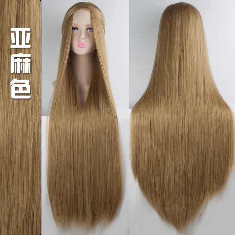 HSIU 100cm Long Wigs high temperature fiber Synthetic Wigs Cosplay Wigs Party Wigs 20 color Long hair Give away brand wig net