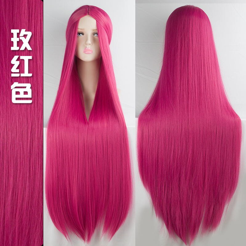 HSIU 100cm Long Wigs high temperature fiber Synthetic Wigs Cosplay Wigs Party Wigs 20 color Long hair Give away brand wig net