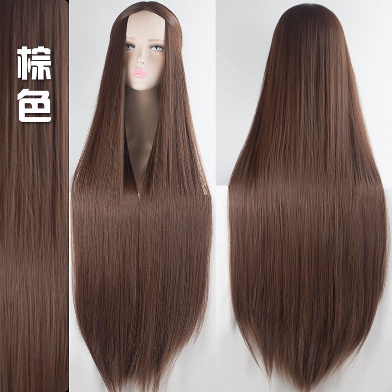 HSIU 100cm Long Wigs high temperature fiber Synthetic Wigs Cosplay Wigs Party Wigs 20 color Long hair Give away brand wig net