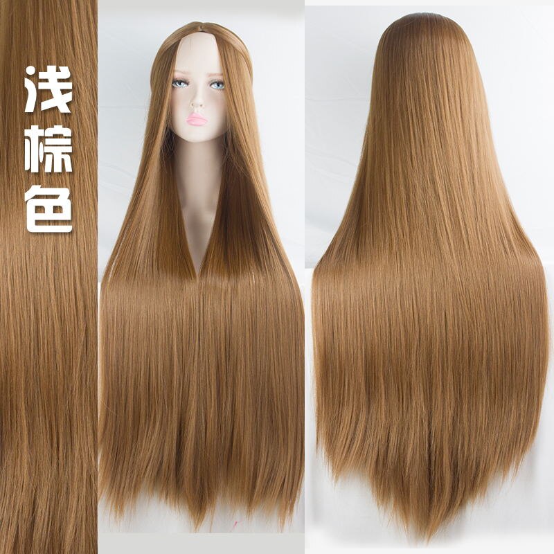 HSIU 100cm Long Wigs high temperature fiber Synthetic Wigs Cosplay Wigs Party Wigs 20 color Long hair Give away brand wig net