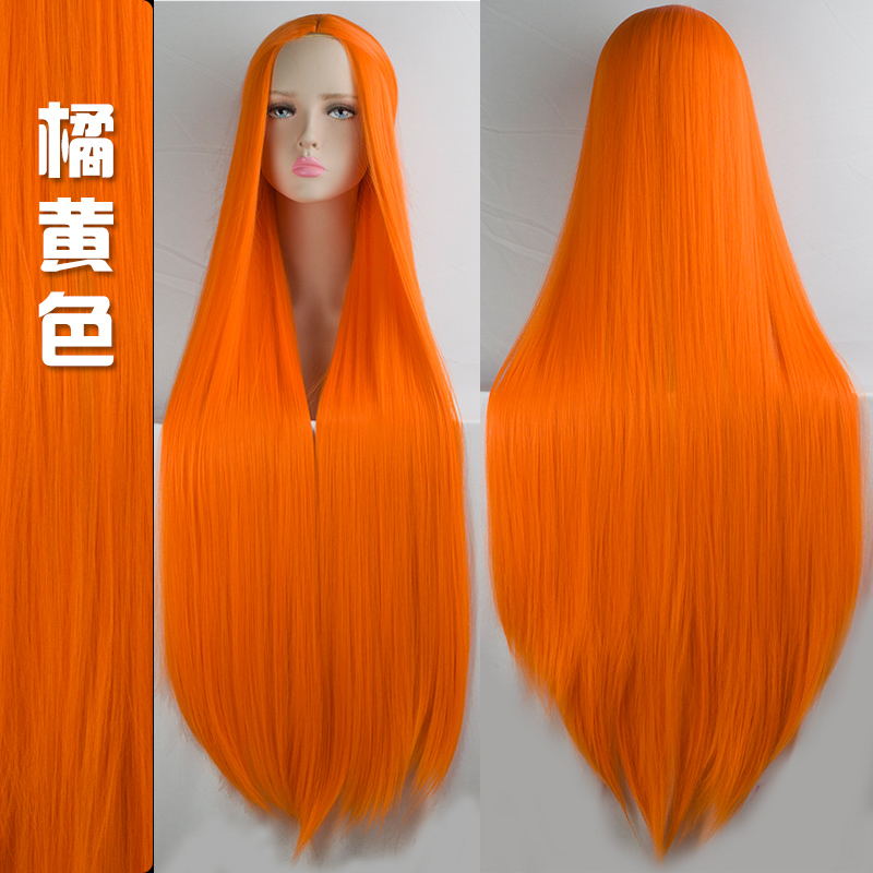 HSIU 100cm Long Wigs high temperature fiber Synthetic Wigs Cosplay Wigs Party Wigs 20 color Long hair Give away brand wig net