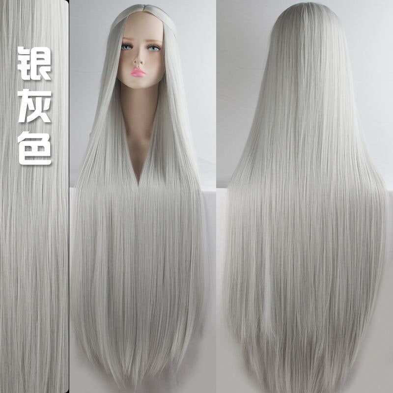 HSIU 100cm Long Wigs high temperature fiber Synthetic Wigs Cosplay Wigs Party Wigs 20 color Long hair Give away brand wig net