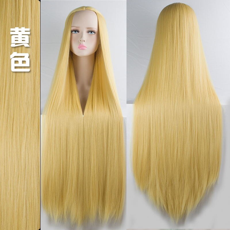 HSIU 100cm Long Wigs high temperature fiber Synthetic Wigs Cosplay Wigs Party Wigs 20 color Long hair Give away brand wig net