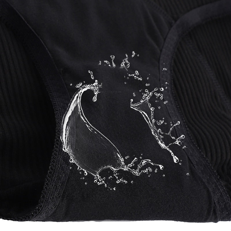 Menstrual Panties Sanitary napkin-free Panties 4 Layers Bamboo Panties Women Sexy Physiological Underwear Period Plus Size