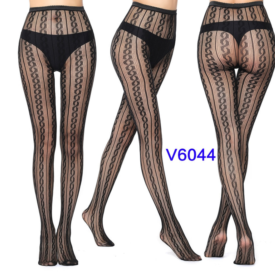 New Arrival Black Plaid Women Pantyhose Sexy Solid Large Mesh Tight Pattern For Girls Fishnet Stockings Plus Size