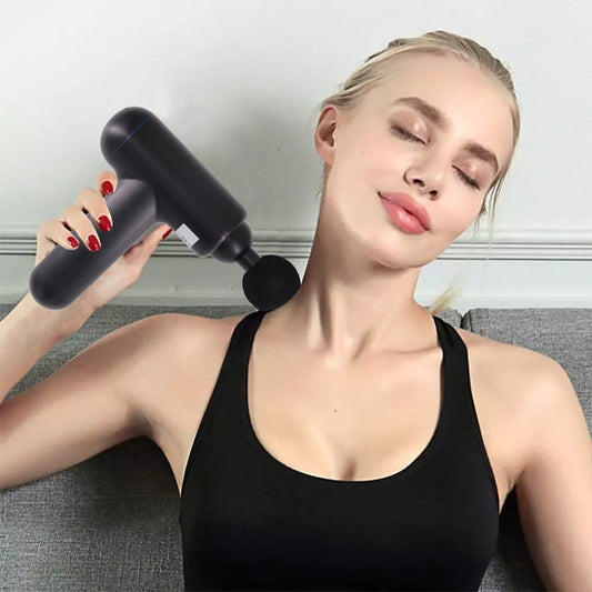 Mini Electric Fascial Massage Gun Tissue Percussion Small Fitness Equipment Deep Muscle Body Massager Gun Acid Relief Pain Relax