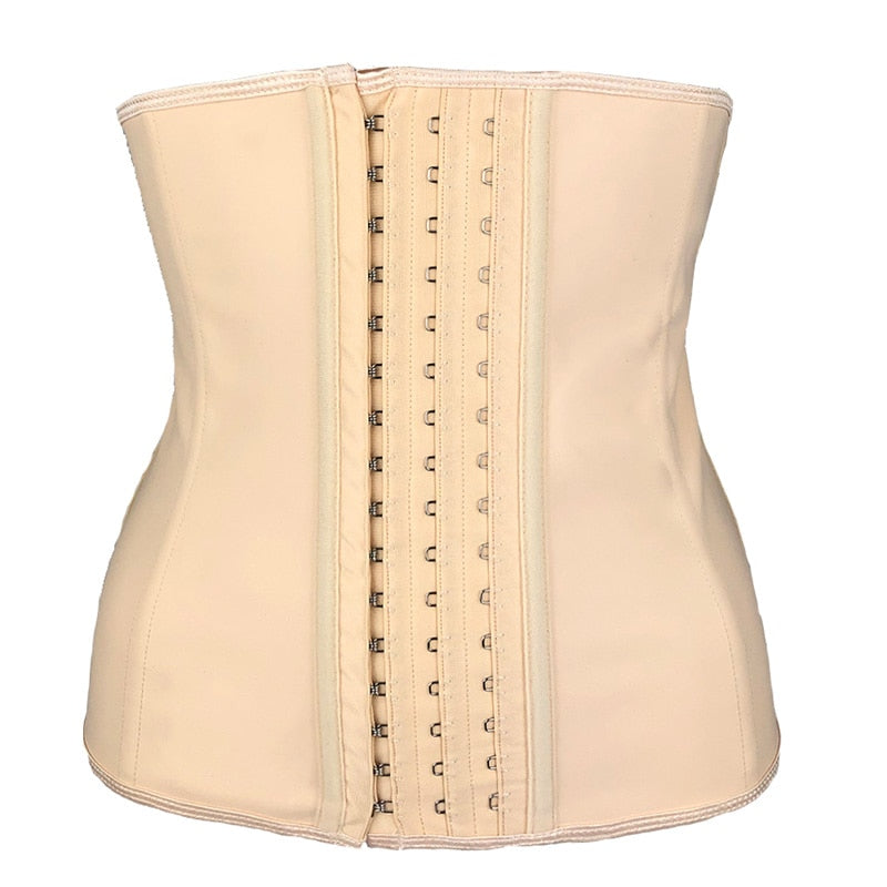 Latex Waist Trainer Corset 9 Steel Bone Shapewear Body Shaper Slimming Belt Waist Shaper Girdle Workout Tummy Control Women Plus