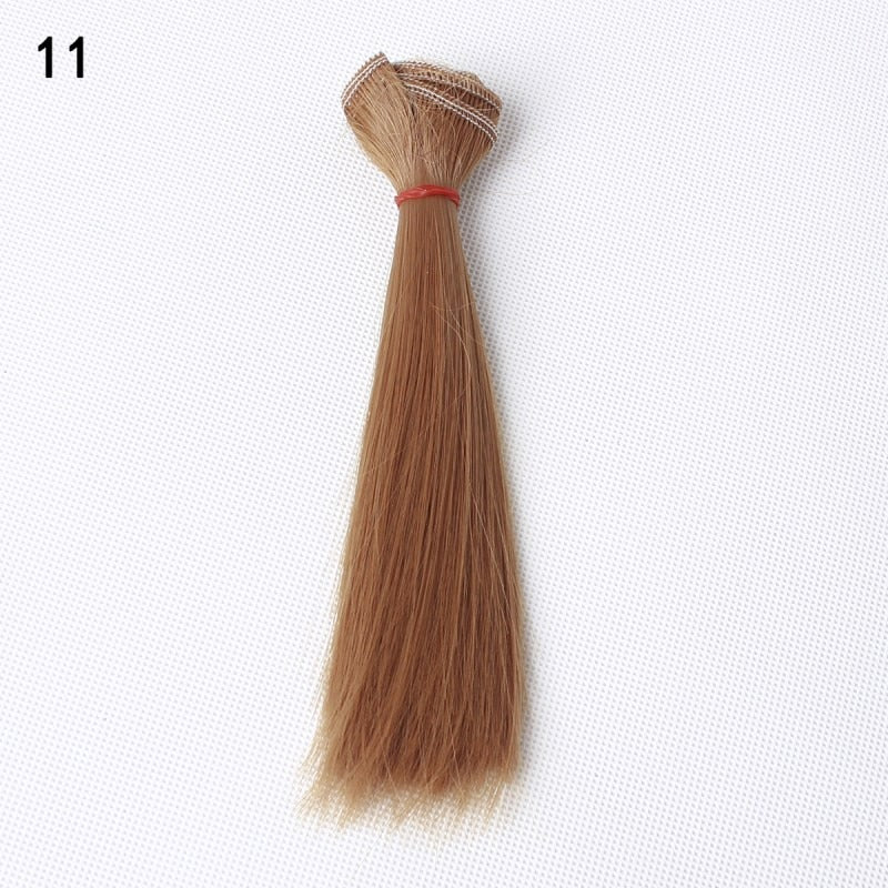 Adollya BJD Hair For Dolls DIY Doll Accessories Wigs Straight Hair High-Temperature Toys For Girls 15*100cm Tress For Dolls Hair