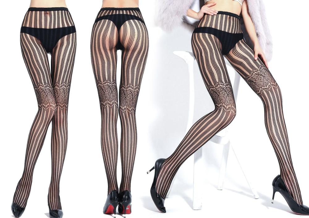 New Arrival Black Plaid Women Pantyhose Sexy Solid Large Mesh Tight Pattern For Girls Fishnet Stockings Plus Size